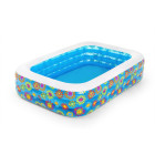 Piscine gonflable pour enfants bleu 229x152x56 cm