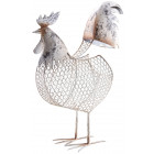 Coq métal laqué vieilli