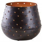 Photophore noir intérieur doré