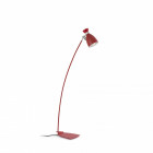 Lampadaire rouge retro 1 ampoule