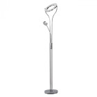 Lampadaire chromé techno 1 ampoule 180 cm