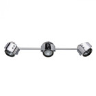 Spot chromé techno 3 ampoules 20 cm