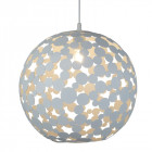 Suspension 40 cm avalon, métal blanc