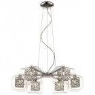 Suspension chrome nottingham 6 lumières