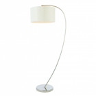 Lampadaire josephine, nickel, avec abat-jour