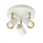 Plafonnier gull, blanc et or, 3 ampoules
