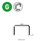 Agrafes WC-15 galva divergente - Boite de 12 600 pièces - 6WC151D