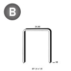 Agrafes WC-30 claires - Boite de 10 000 pièces - 6WC301