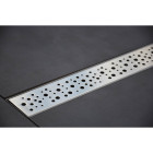 Caniveau de douche italienne inox – 70 cm modèle bulles