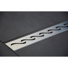 Caniveau de douche italienne inox – 70 cm modèle vagues