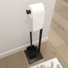 Brosse wc noir mat avec socle - cuby wc Aurlane - 701072