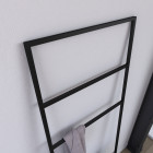 Porte serviette - 176x60x1.6 cm - metal - noir mat - support serviette - type atelier - facto dark Aurlane - 701076