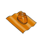 Solin plomb ROLUX avec rotule pour toit pentu - Pente de 5 à 25 % - Couleur : ocre - pour terminal 100 x 150