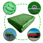 Bâche de protection imperméable résistante aux intempéries polyester revêtu de pvc 650 g m² couverture étanche d'extérieur camion meuble de jardin bois 4x6 m vert
