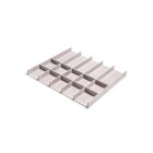 Kit de organiser de tiroirs et cadre coulissant soft close pour armoires, réglable, module 800mm, Noir texturé et Gris pierre