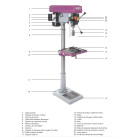 Perceuse sur colonne 0.85 kw capacité maxi 26 mm avec étau star 26 pc