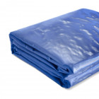 Bâche de protection imperméable résistante aux intempéries polyester revêtu de pvc 650 g m² couverture étanche d'extérieur camion meuble de jardin bois 4x8 m bleu