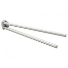Porte serviette double pivotant en nickel brossé