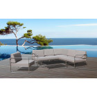 Salon de jardin en acier brossé st barth