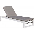 Bain de soleil en aluminium et tissu d'oléfine st tropez