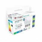 Kit super saver pack v-tac 3pcs/pack ampoule led smd a60 9w e27 vt-1900 - sku 7240 blanc chaud 2700k