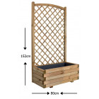 Bac à fleurs 64,5 litres avec treillage