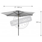 Parasol en aluminium 350 cm avec manivelle hug