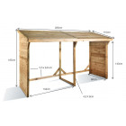 Abri bûches double 5 stères montréal