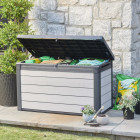 Boîte de rangement de jardin denali 380 l anthracite