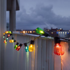 Guirlande lumineuse avec 40 ampoules ovales multicolore