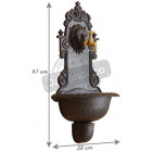 Fontaine murale lion en fonte