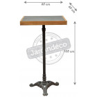 Table bistrot haute pieds fantaisies en fer forgé