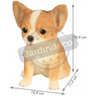 Bébé chiwawa en résine 16 cm