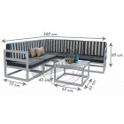 Salon de jardin en aluminium belafor