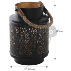 Photophore seau avec anse en corde