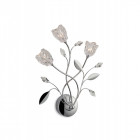 Applique 3 ampoules cindy, chrome et verre