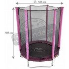 Trampoline avec filet de protection 140 cm