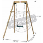 Portique avec balançoire assise moulée
