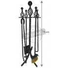 Serviteur de cheminée antique 4 accessoires