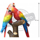 Couple de perroquets en résine