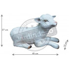 Petite chèvre couchée en résine 46 cm