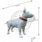 Bull terrier coloré en résine 120 cm