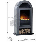 Poele électrique optiflame nordic luxe 1000 à 2000w