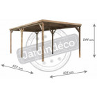 Abri pour voiture en pin et polycarbonate evolution