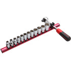 Jeu de 13 Douilles et cliquet 1/2'' sur rack aimanté SAM OUTILLAGE - 75-SH13N