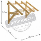 Auvent en bois pour porte d'entrée eco