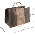 Sac à bûches en jute plastifiée bicolore