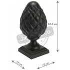 Pomme de pin noire en résine