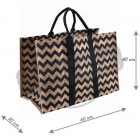 Sac à bûches en toile de jute origami