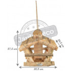 Mangeoire en bois avec silo